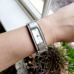 Classic Rhinestone Quartz Silver Watch